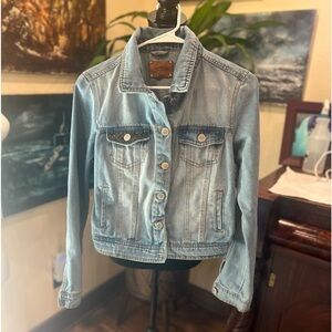 Eraka Lynn snake skin Jean jacket size small in GUC